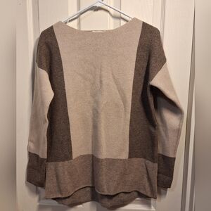 Colorblock Women's Wool Cashmere Sweater XS